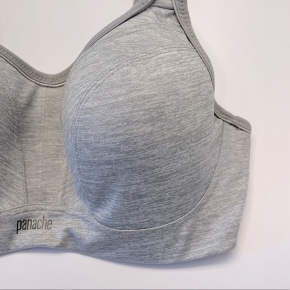 Panache Ultimate High Impact Underwire Full Coverage Gray 5021 Sports Bra 34D - Picture 5 of 14